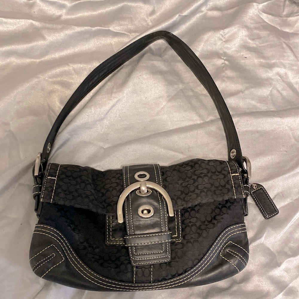 Vintage Coach Black Signature Soho Bag